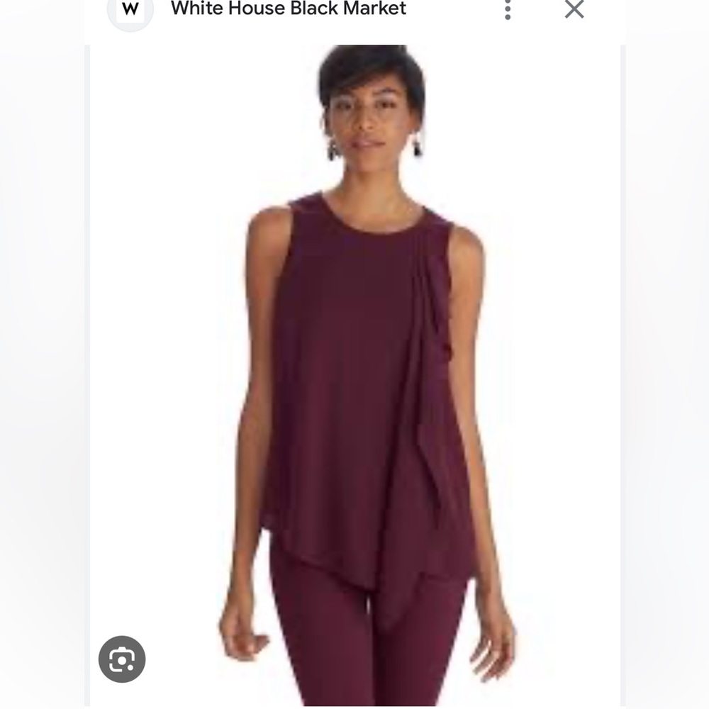 NWT: WHBM CASCADING RUFFLE TUNIC - Picture 5 of 6